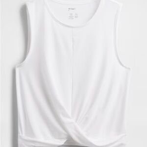 GAP Classic White Twist Front Tank Top